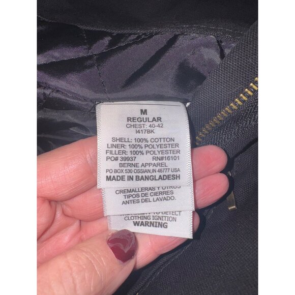 BERNE I417 Heritage Duck Insulated Coverall Hunting Workwear Outdoor 100% Cotton - Picture 7 of 16